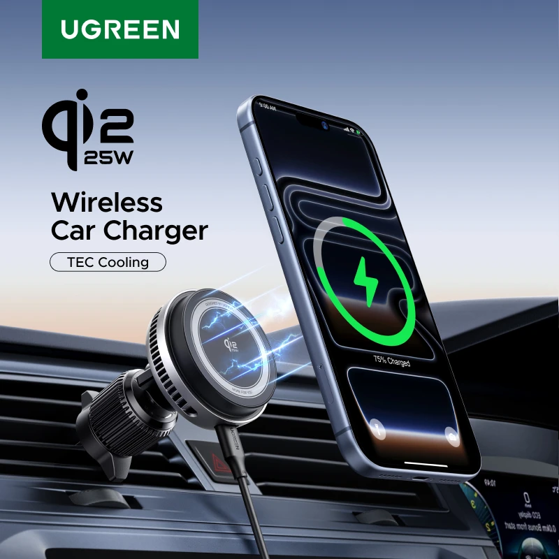 У телефона появился личный вентилятор. У вас — открытое окно UGREEN MagFlow Pro: автомобильная зарядка с вентилятором