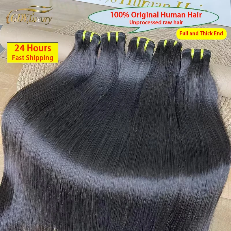 16A Vietnamese Raw Hair Bone Straight Bundles 100% Unprocessed Human Hair Extensions Double Weft 10-36Inch Natural Color #1B — фото продавца