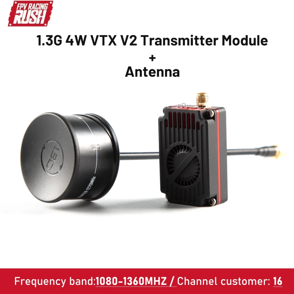 RUSHFPV 1.3GHz 4W VTX with SMA Omni-directional Antenna Support IRC Tramp Protocol Video Transmitter for RC FPV Long Range Drone — фото из карточки продавца